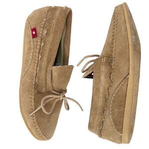 Oliberte Womens Loafer Shoes Suede Lace Up Suede Brown Size 37